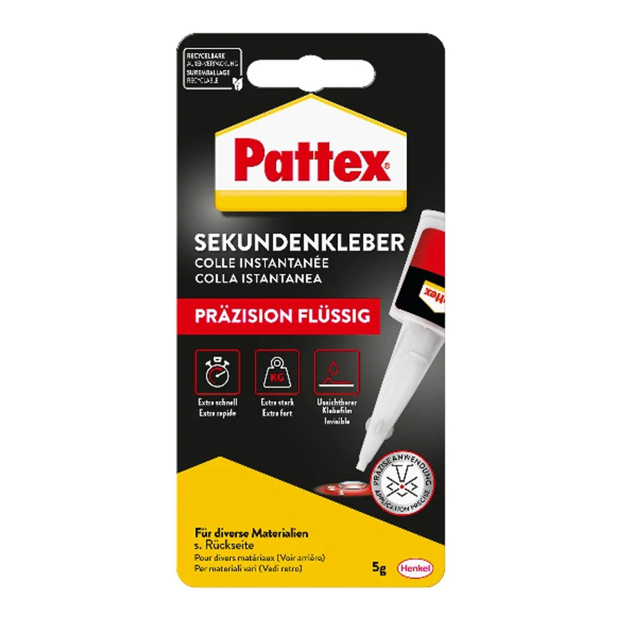 Pattex Präzision Sekundenkleber Flüssig Transparent 5g - Bild 3