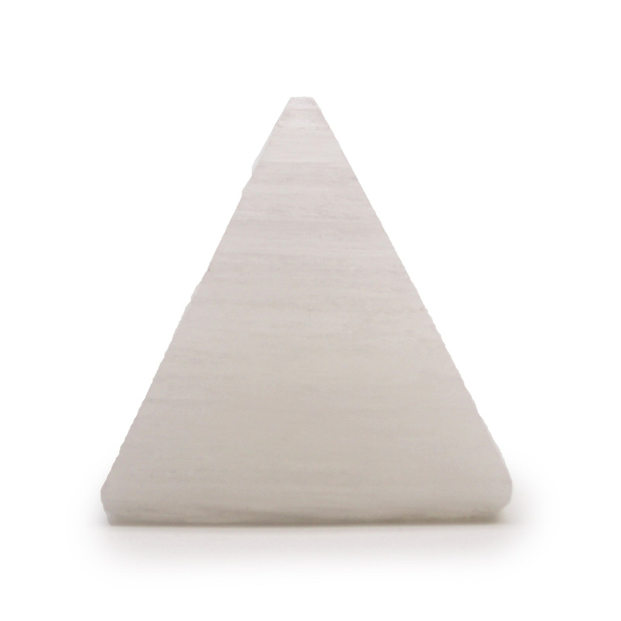 Selenit Kristallpyramide von SHAMTAM in Weiß und Cremeweiß, Höhe: 5 cm - Bild 3