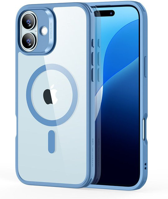 ESR Classic Hybrid MagSafe Schutzhülle für Apple iPhone 16 in Transparent Blau - Bild 1