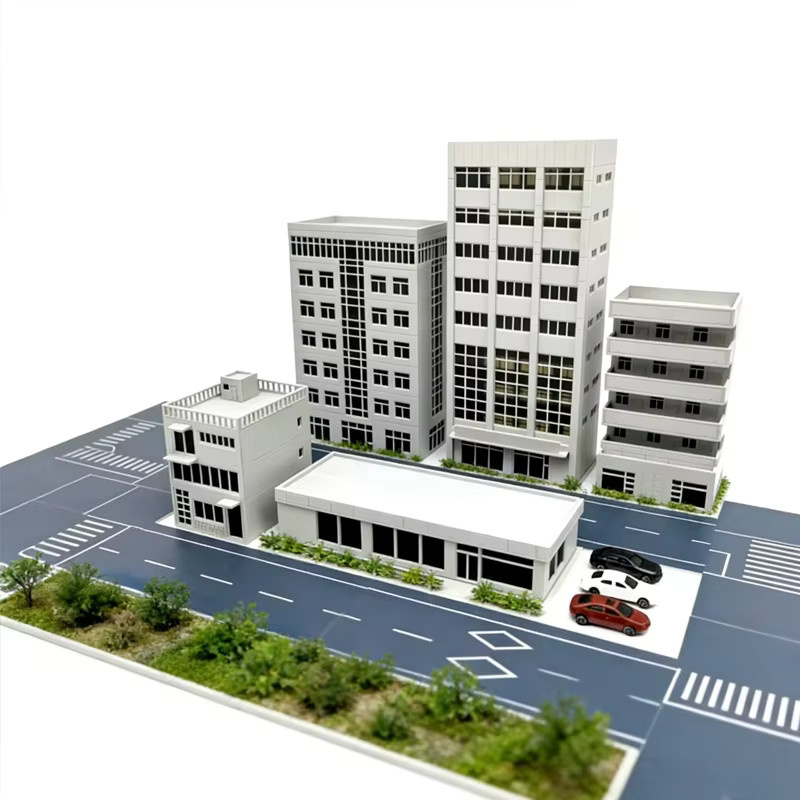 NUEIOVRW Supermarkt Stadt Gebäude Modell 1:87 Architektur Szene - Bild 2