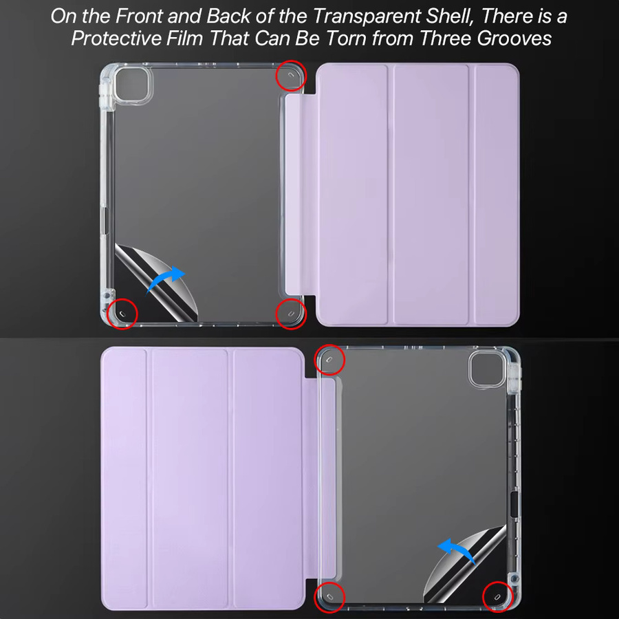 Apple iPad Hülle in Lila für verschiedene iPad Modelle wie iPad 10. Generation, iPad Pro 13 und 12.9, iPad Air und iPad 9.7 bis 10.2 Generation - Bild 3