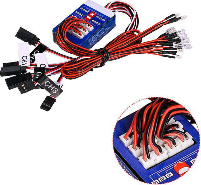 Mitoot RC 12 LED-Beleuchtungssystem-Kit, Intelligente Simulationslichter, 1/10 - Bild 1