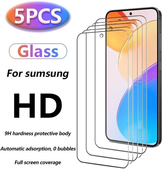 5 Stück HD Klares Panzerglas Displayschutz für Samsung Galaxy A05 A13 A15 A25 A26 A34 A35 A42 A53 A55 A56 A73 - Bild 1