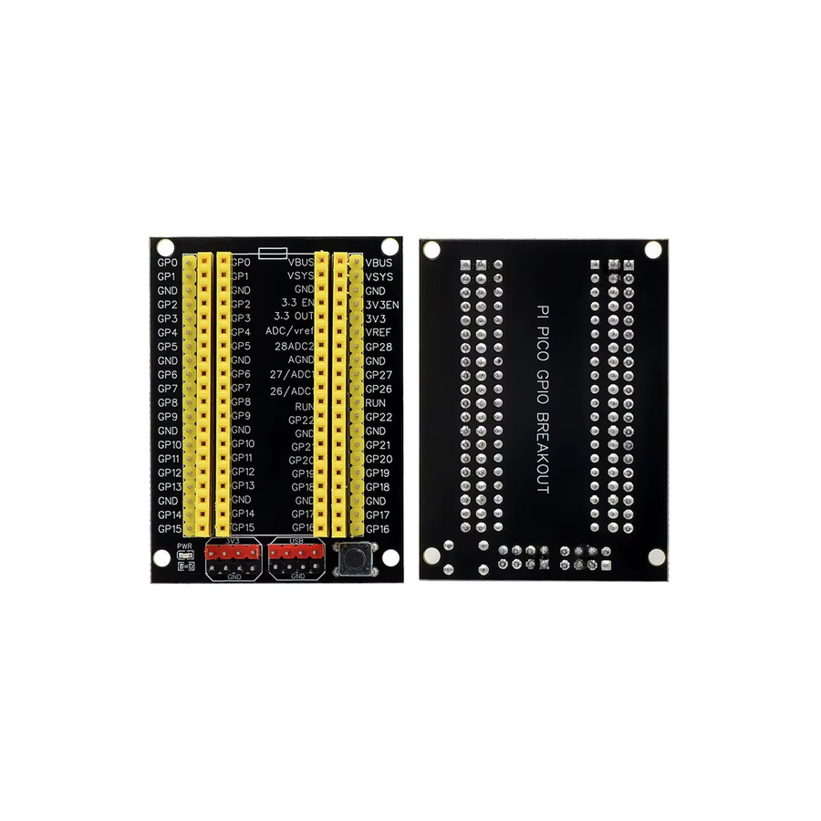Raspberry Pi Pico GPIO Breakout Erweiterungsplatine mit Onboard männlichen und weiblichen Stiften - Bild 2