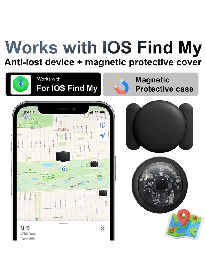Apple Artikelsucher in Schwarz als Anti-Verlust-Gerät zur Gegenstandsverfolgung - Bild 6