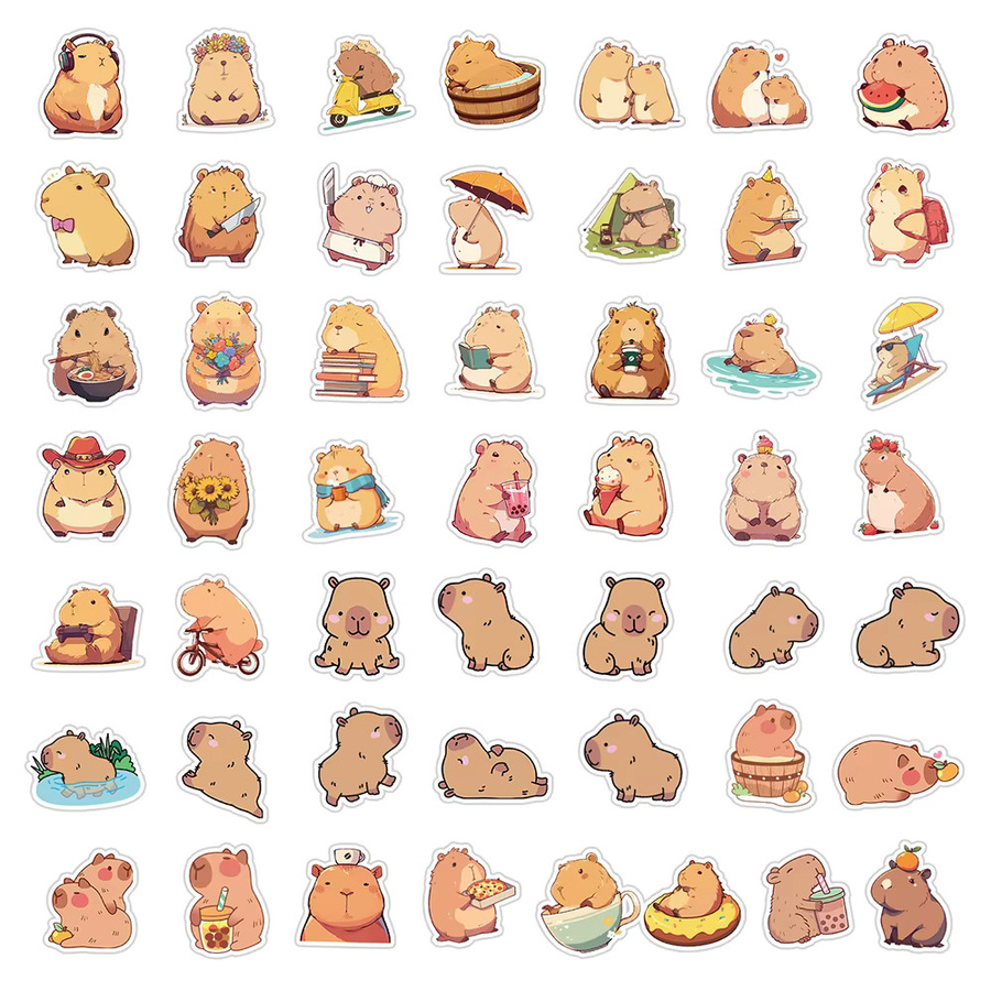 Rspctou Capybara Graffiti-Aufkleber, Sticker, 10 Stück - Bild 2