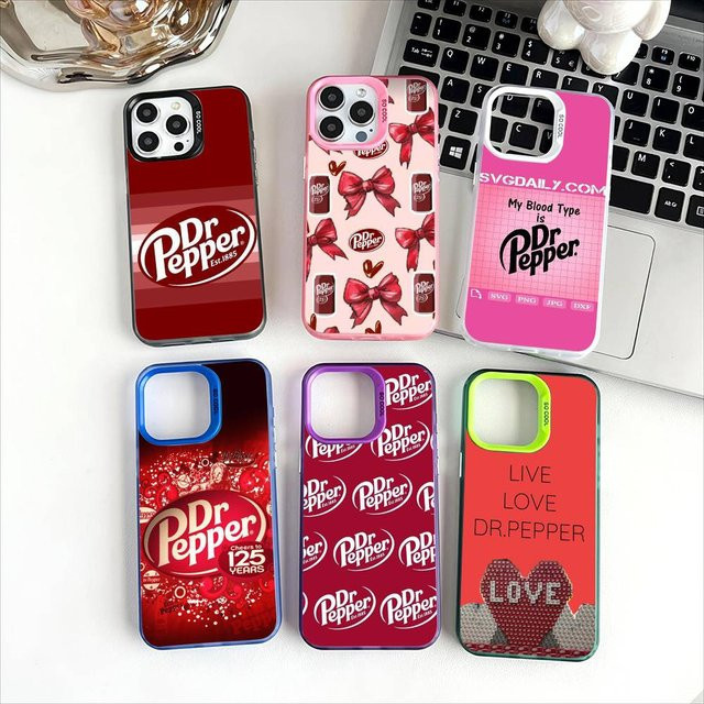 Cherry Drink D-Dr-P-Pepper Handyhülle für iPhone 11 12 13 14 15 16 Pro Max Plus mit Protect Plating - Bild 1
