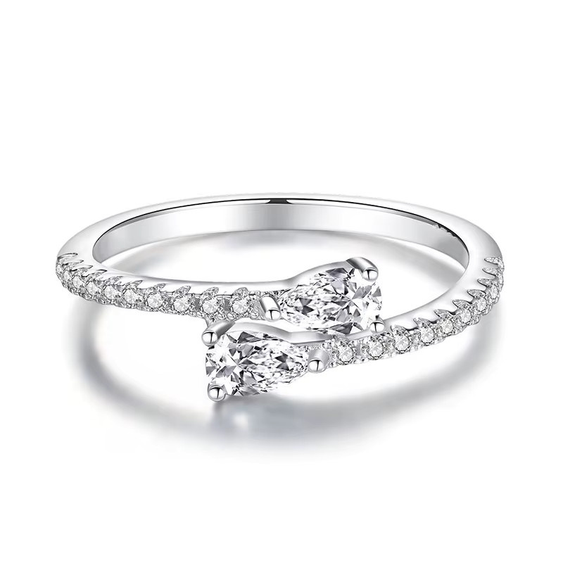 Huitan Ring, Zirkonia, Silber, Damen - Bild 2