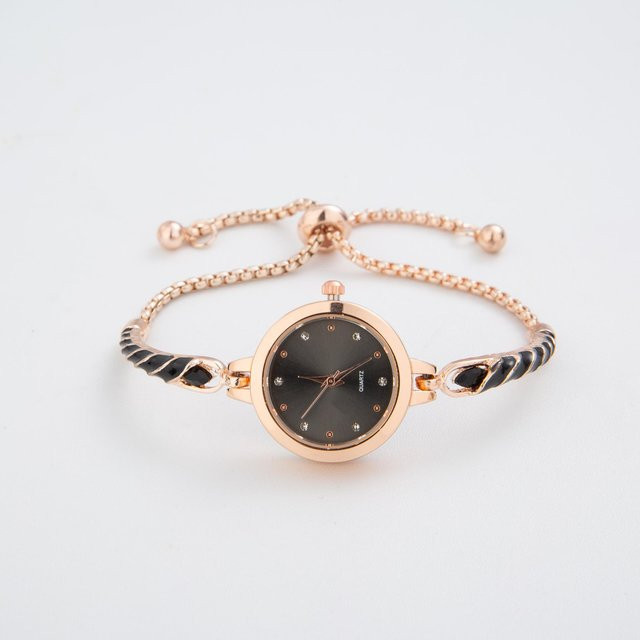 Armbanduhr TianJinGeErLiShangMaoYouXianGongSi, Quarz, Edelstahl, Schwarz, Damen, 37 mm - Bild 1