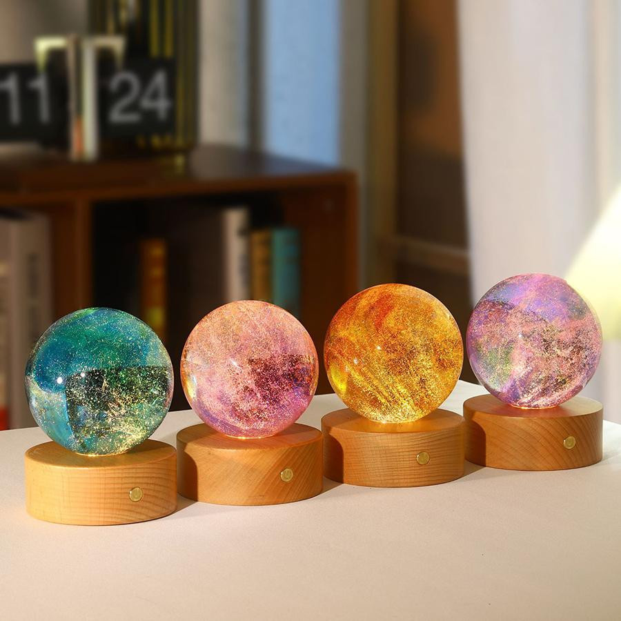 Yiran Furniture Astronomie Planeten Kugel aus Glas in Dunkelblau, Durchmesser: 4 cm - Bild 3