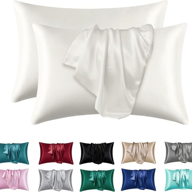 Boost Beauty Sleep Kissenbezug aus seidigem Satin in Schwarz, kühlend und hautfreundlich - Bild 1