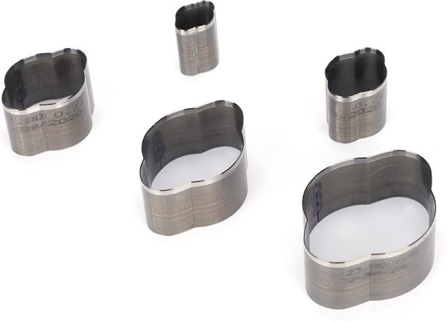 GoolRC Leder Stanzform Set aus Stahl, 5 Stück geometrische Schneidformen für DIY Handwerk, grau und silber - Bild 1