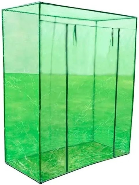 vidaXL Gewächshaus aus Stahl und PVC in Grün mit Rolltür, B/T/H: 200 x 80 x 80 cm - Bild 1