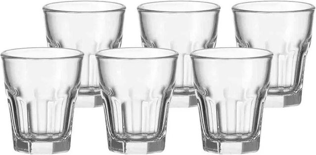 Leonardo Rock Tumbler Schnapsgläser, transparent, 6er Set, 50 ml - Bild 1