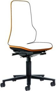 Bimos Arbeitsstuhl Neon mit Rollen und Flexband in Orange mit Sitztiefenverstellung und Gewichtsregulierung - Bild 1