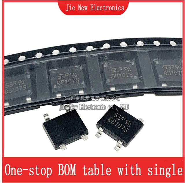 20 Stück JXDZXL SMD Brückengleichrichter Set DB107S DB157S DB207S DB307S ABS10 ABS210 DF06S DF10S ABS in Schwarz (SOP-4) - Bild 1