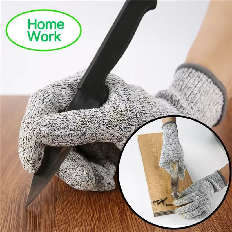 Anti-Schnitt-Handschuhe Level 5 Schutzhandschuhe in Grau für Küche, Gartenarbeit und Metzger - Bild 6