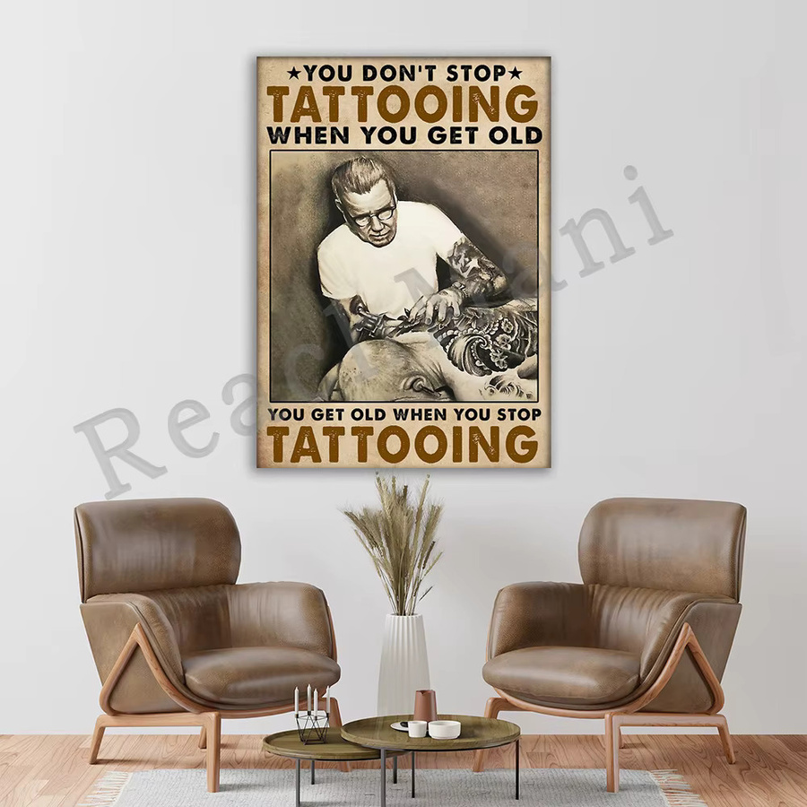 Vintage Poster You Won't Stop Tattooing für Tattoo-Künstler in Mehrfarbig - Bild 2