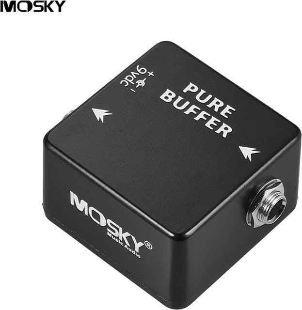 MOSKY PURE BUFFER Gitarren-Buffer-Effektpedal in Schwarz mit Vollmetallgehäuse - Bild 1