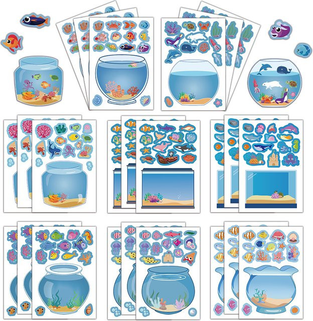 Wasserdichte Aquarium Puzzle Aufkleber für DIY Dekoration von Notebook und Desktop, Mehrfarbig - Bild 1