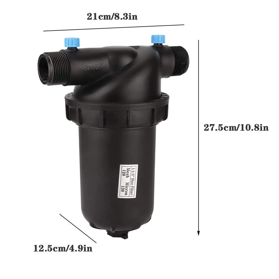 Pengliu Gartenbewässerungsnetz Filter in Schwarz für Tropfbewässerung und Sprüher mit 3/4 Zoll Anschluss - Bild 4
