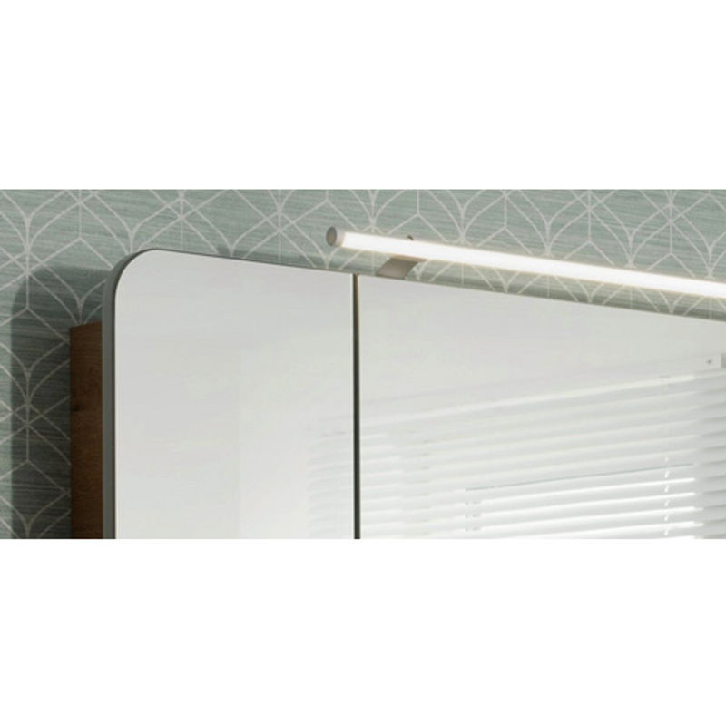 Fackelmann Spiegelschrank MILANO in Asteiche und Grau mit LED-Beleuchtung und Softclose-Türen, B/H/T: 89,9 x 78 x 15,8 cm - Bild 2