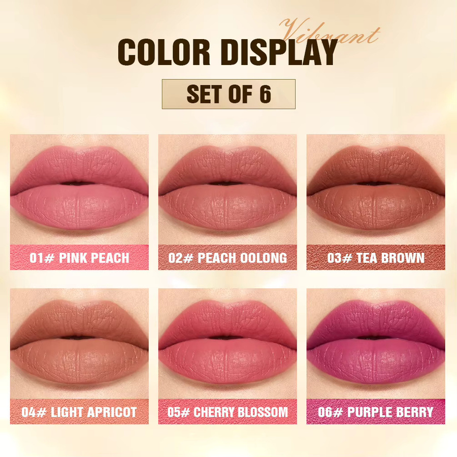 QIBEST Lippenstift-Set, Matt, Unisex - Bild 2
