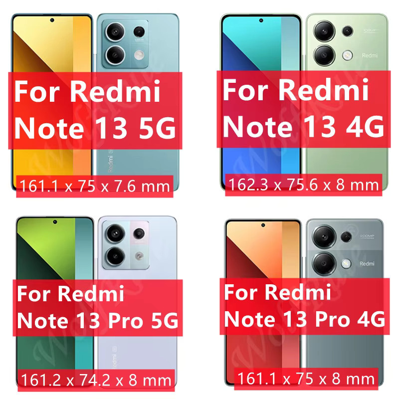 Xiaomi 6-in-1 Schutzset für Redmi Note 13 5G und Redmi Note 13 Pro 5G mit gehärtetem Full Screen Protector und Objektivglas in Transparent - Bild 4