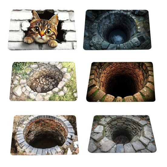 Rutschfeste 3D Optische Illusion Bodenmatte mit realistischem Loch-Design, Mehrfarbig, B/B: 40 x 60 cm - Bild 2