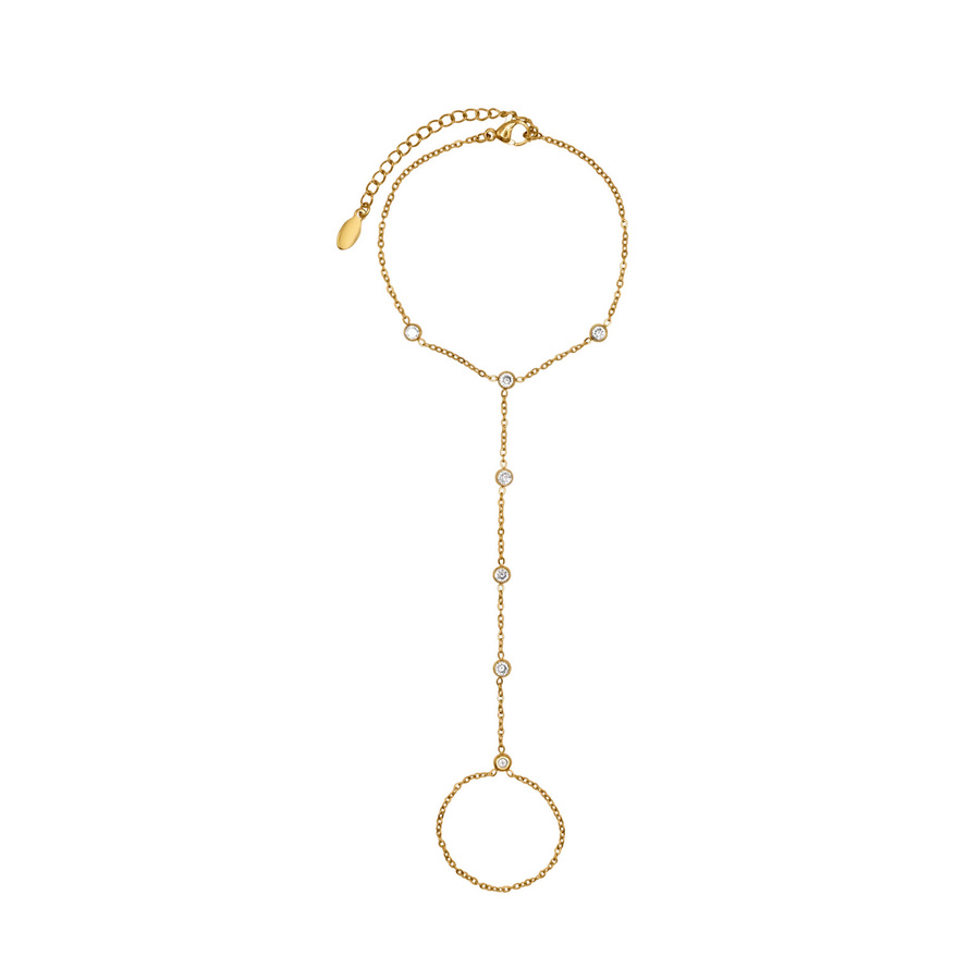 Heideman Handkette, Edelstahl, Gold, Zirkonia, Damen - Bild 1