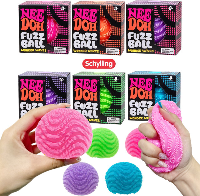 Schylling Fuzz Ball, Desktop-Ornament, Stressabbau-Spielzeug, Weicher Stressball - Bild 1