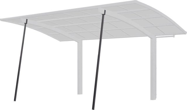 Ximax Carport Stützstange für Portoforte und Linea, Farbe: Schwarz, Höhe: 206 cm - Bild 1