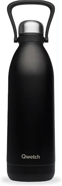 Isotherme Flasche Qwetch Titan in Schwarz, 0,8 l - Bild 1