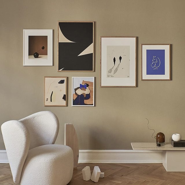 Potdemiel Abstrakte Minimalismus Geometrie Leinwandgemälde in Multicolour für deine Wanddekoration - Bild 1