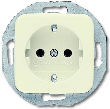 ABB Geräteeinsatz Steckdose IP20 in Weiß und Creme-Weiß - Bild 1