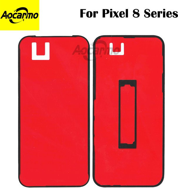 AOCARMO Reparaturset für Google Pixel 8, 8 Pro und 8a mit LCD-Bildschirm Klebstoff und Akkuabdeckung Aufkleber in Rot - Bild 1