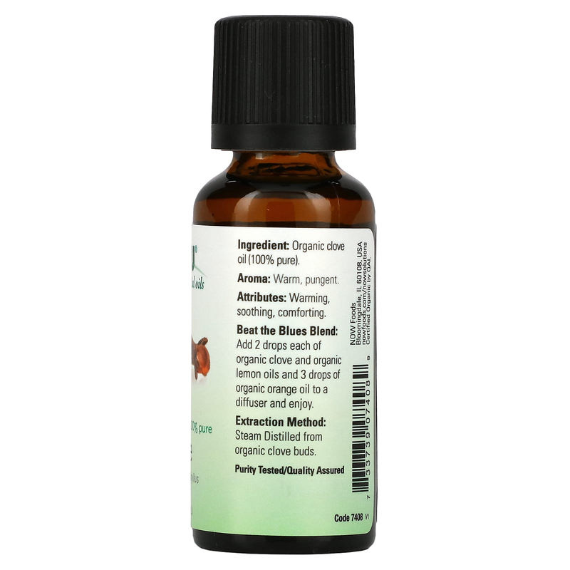 Now Foods Biologisches Ätherisches Öl Kruidnagel, 30 ml Glasflasche - Bild 2