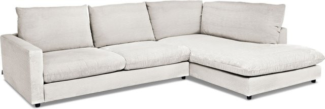 Polsterecke Sansibar Dagebüll in Beige/Weiß mit Cord-Bezug, L-Form, B/T/H: 321 x 228 x 120 cm - Bild 1