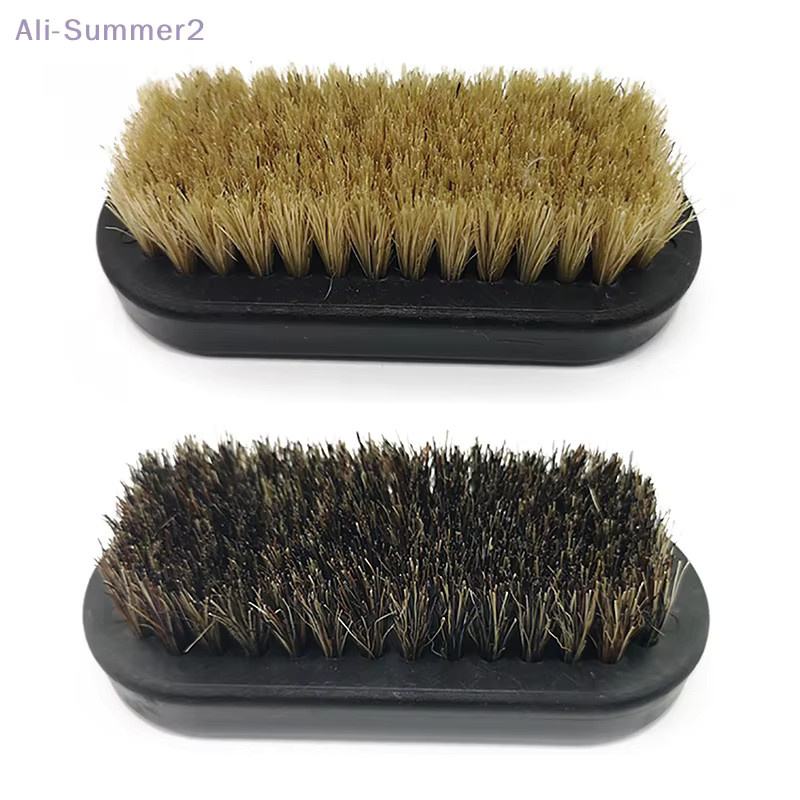 Schuhcreme-Bürste aus Schweinehaar für Leder und Nubukleder in Gelb - Bild 2