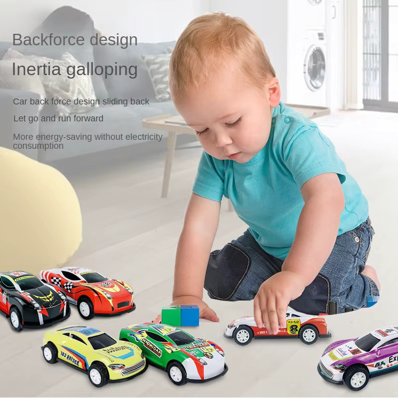 OEING Rennwagen Rebound Auto, Metall, Bunt / Mehrfarbig, Set / Bundle - Bild 2