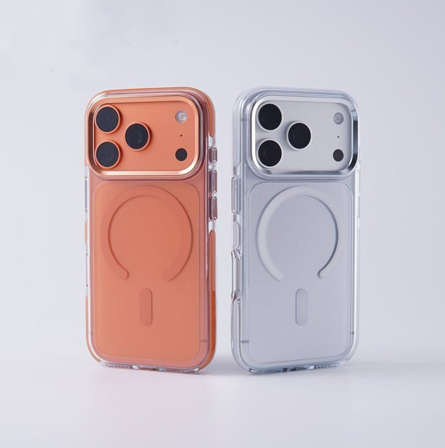 Magnetische Schutzhülle aus Legierung mit Linsenschutz und Farbkontrast für Apple iPhone 17 Pro Max, 17 Pro, 16 Pro Max und 16 Pro in Pink mit Unterstützung für kabelloses Laden - Bild 1