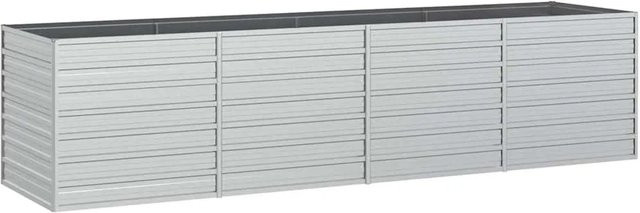 DELUKE Hochbeet OSKAR aus verzinktem Stahl in Silber, B/T/H: 320 x 80 x 77 cm - Bild 1