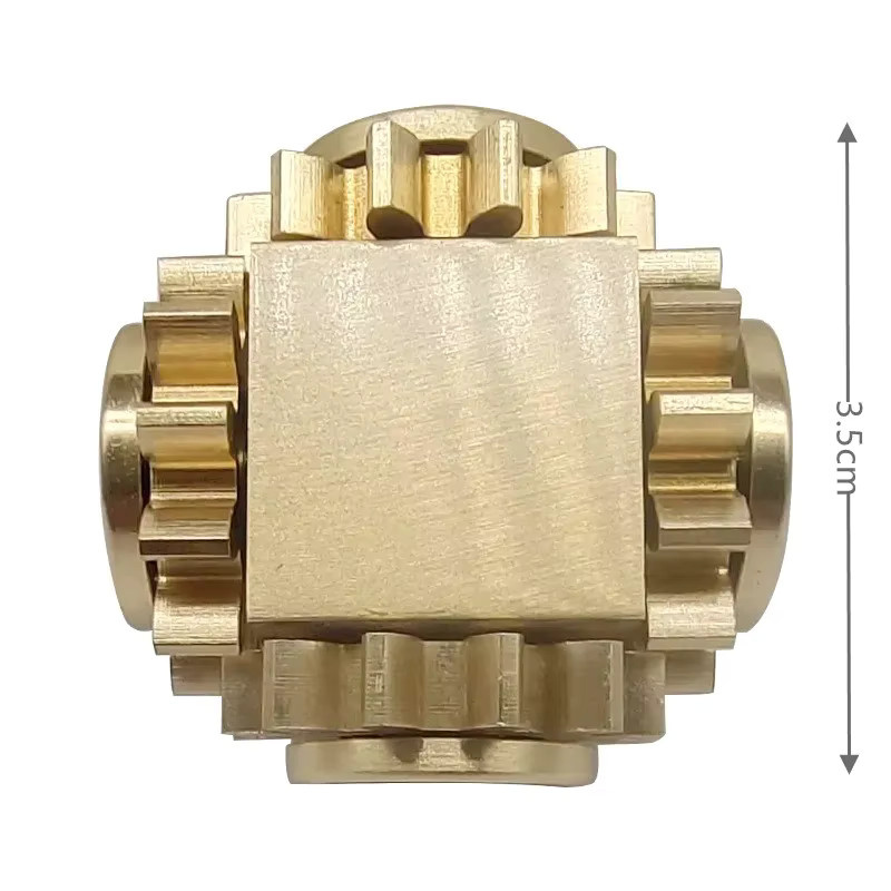 soulbao Manueller Rotator aus Metall, EDC-Fingerspitzen-Gyroskop, Kupfer, 4-Gang-Verbindungswürfel, Zappelspielzeug - Bild 5