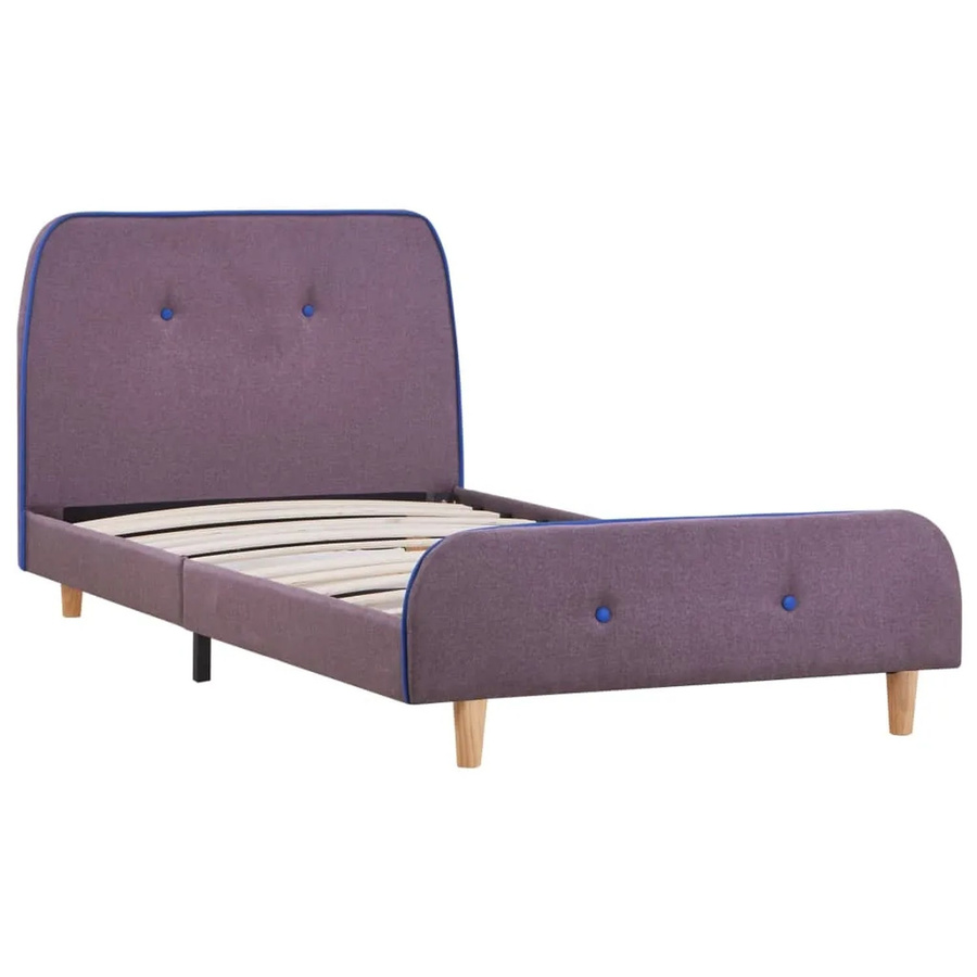 vidaXL Bettgestell aus Stoff in Taupe, B/T/H: 90 x 200 cm - Bild 2