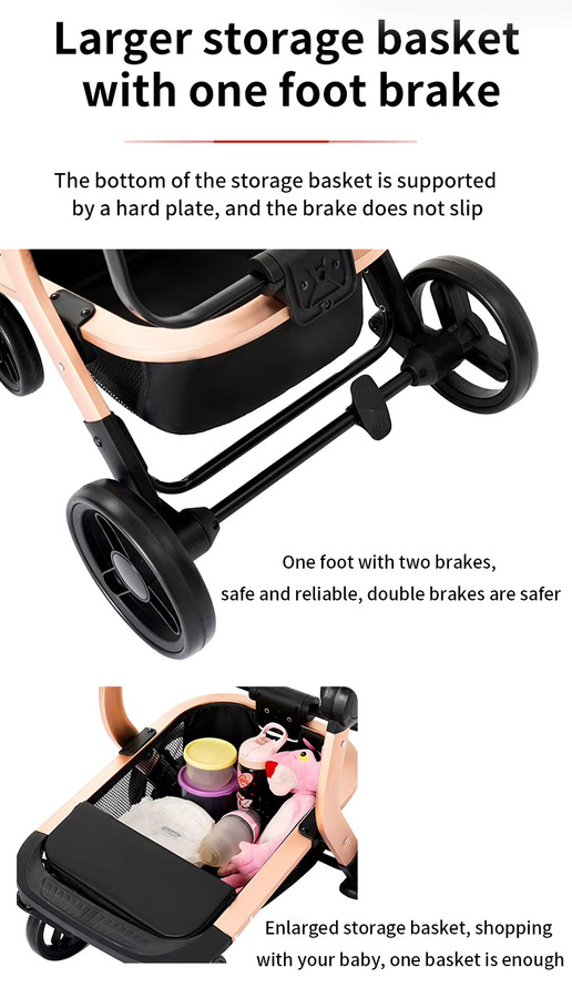 Magic ZC 3-in-1 Baby-Reisesystem mit Autositz und faltbarem Kinderwagen in Schwarz - Bild 6