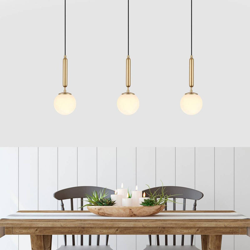 Opviq Pendelleuchte King in Gold aus Metall und Glas mit E14 Fassung, Höhe: 139 cm, Breite: 15 cm, Tiefe: 15 cm - Bild 2