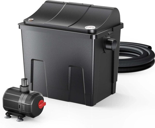 Sunsun Cbf-200T Biofilter mit Uvc Klärer Teichpumpe in Schwarz mit 2300L/H Förderleistung