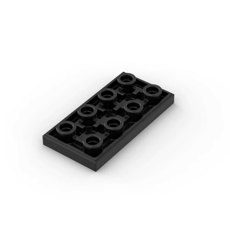 SixBricks MOC 3395 Geändert 2x4 Invertiert Fliesen Bausteine Kit, 10-teiliges Set, Schwarz - Bild 2