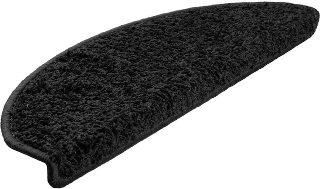 vidaXL Stufenmatten 30 Stück Schwarz Halbrund aus Polypropylen B/T/H: 65 x 21 x 4 cm - Bild 1