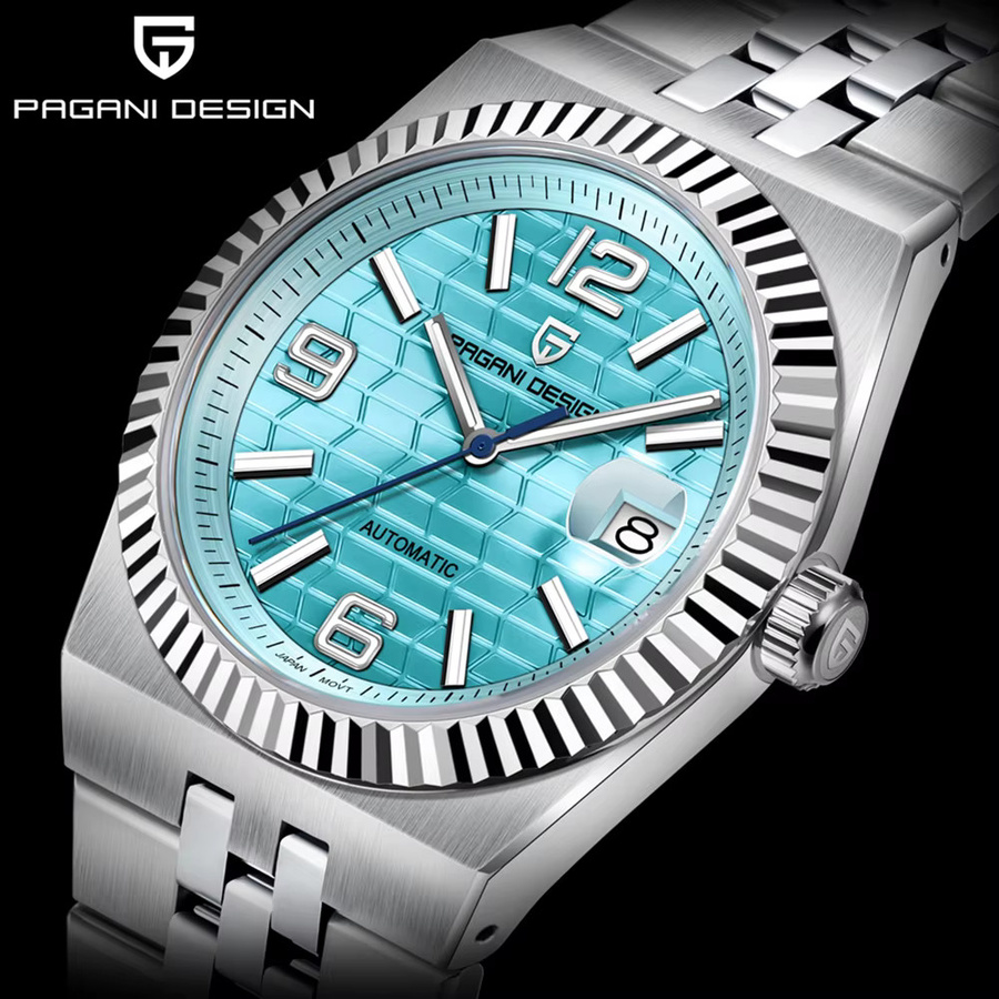 PAGANI DESIGN Armbanduhr Automatik, Edelstahl, Blau, Herren - Bild 2